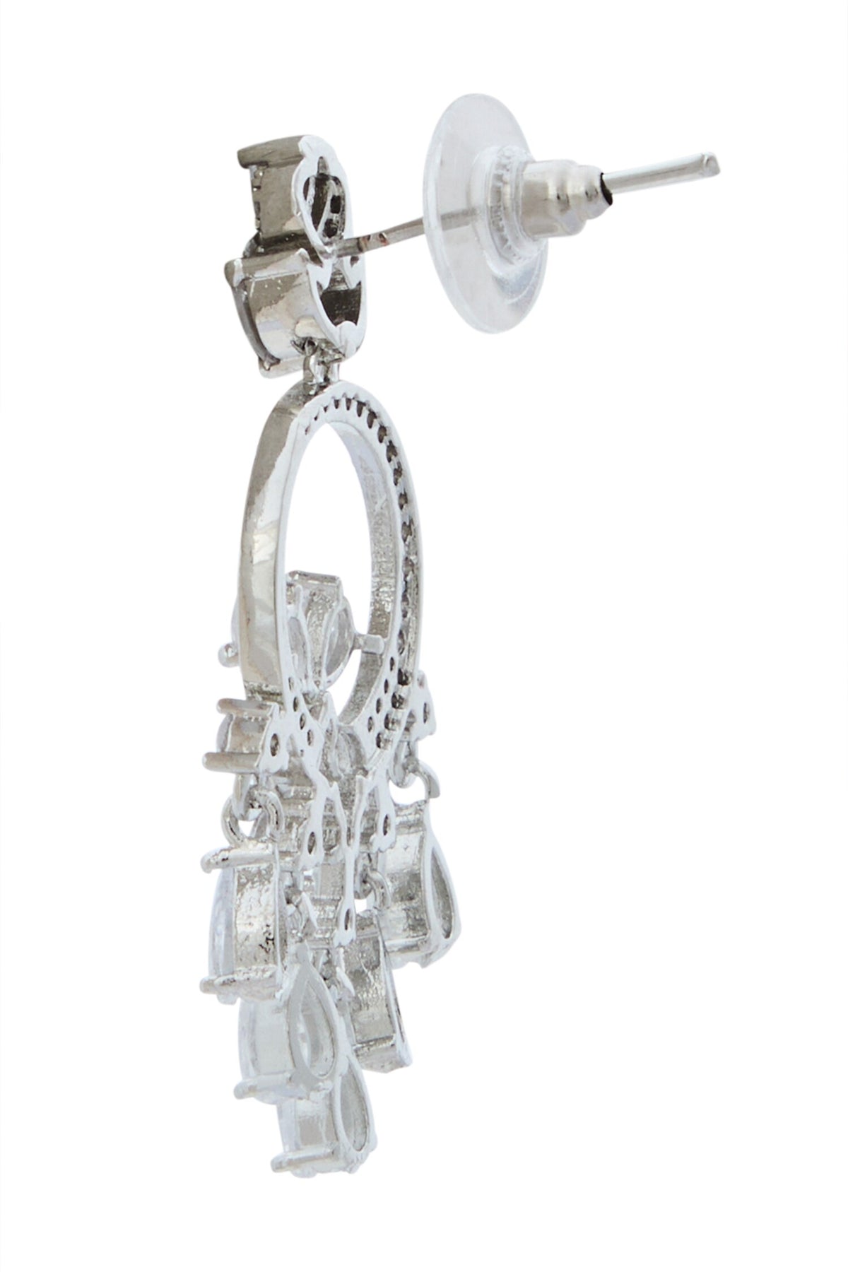 White American Diamond Earrings 