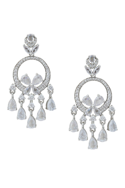 White American Diamond Earrings 