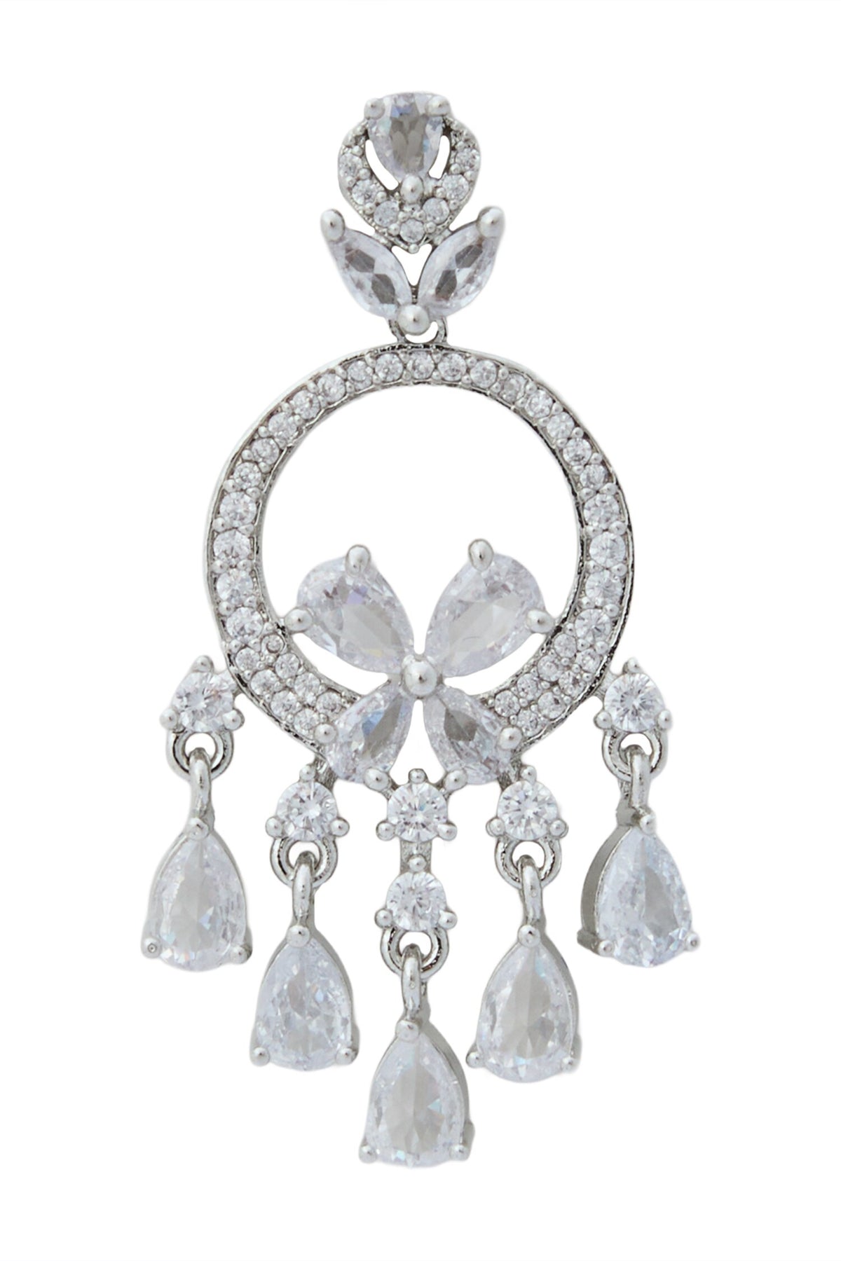 White American Diamond Earrings 