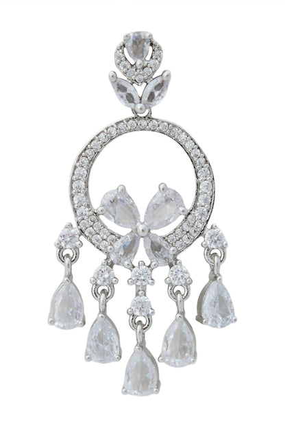 White American Diamond Earrings 