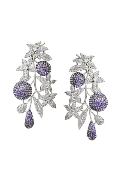 Violet American Diamond Earrings 