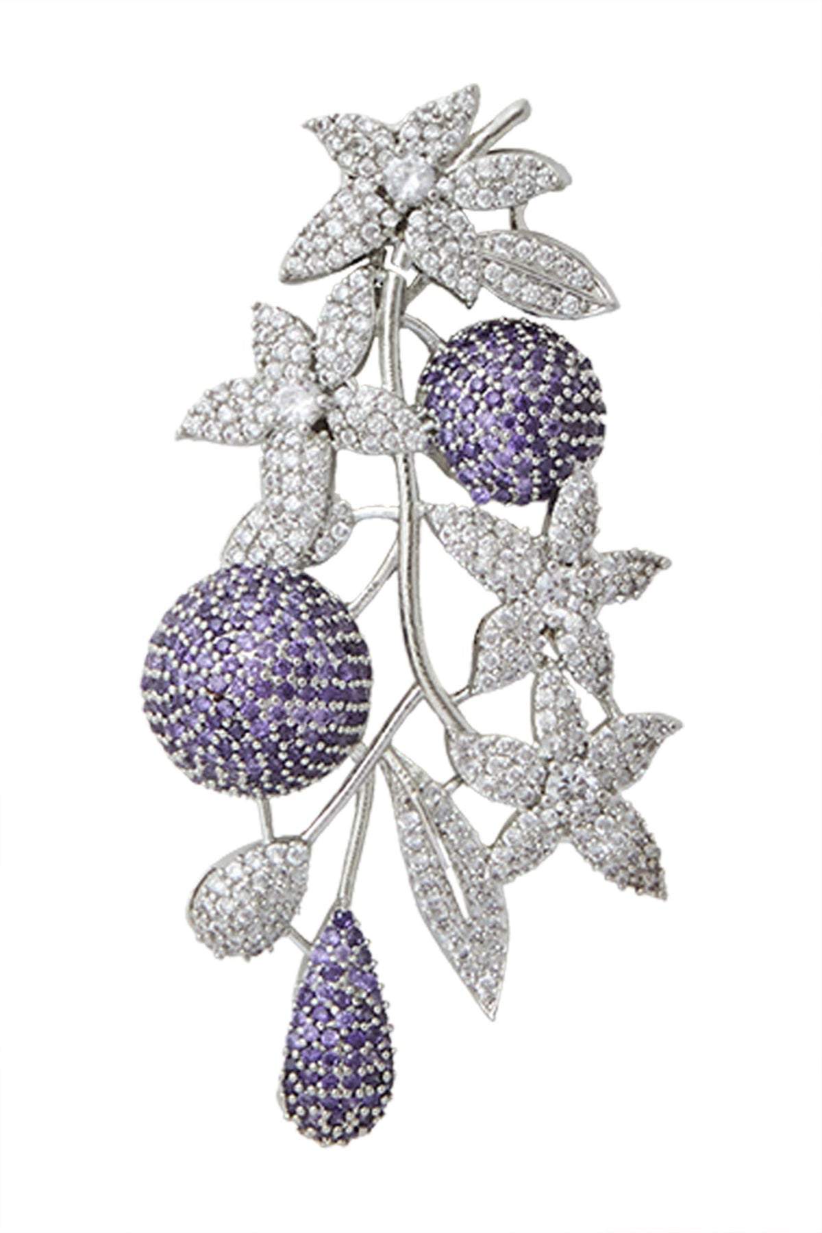 Violet American Diamond Earrings 