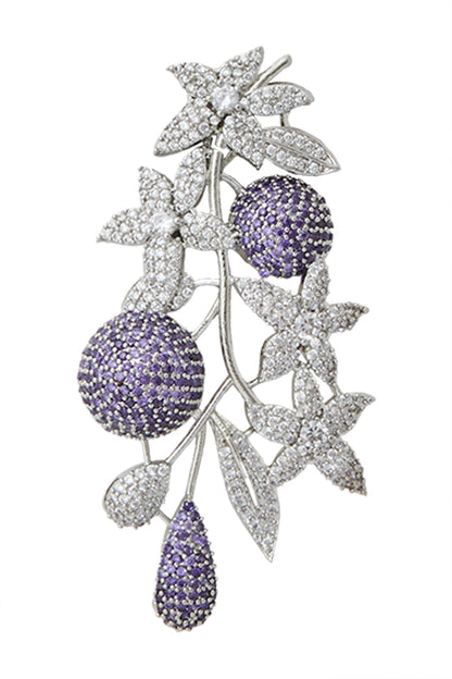 Violet American Diamond Earrings 