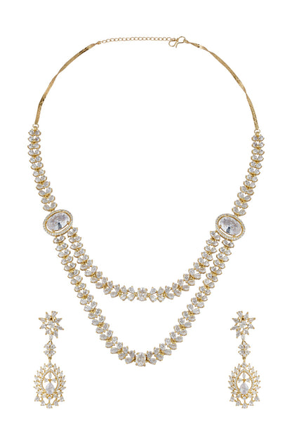 White American Diamond Jewelry Set 