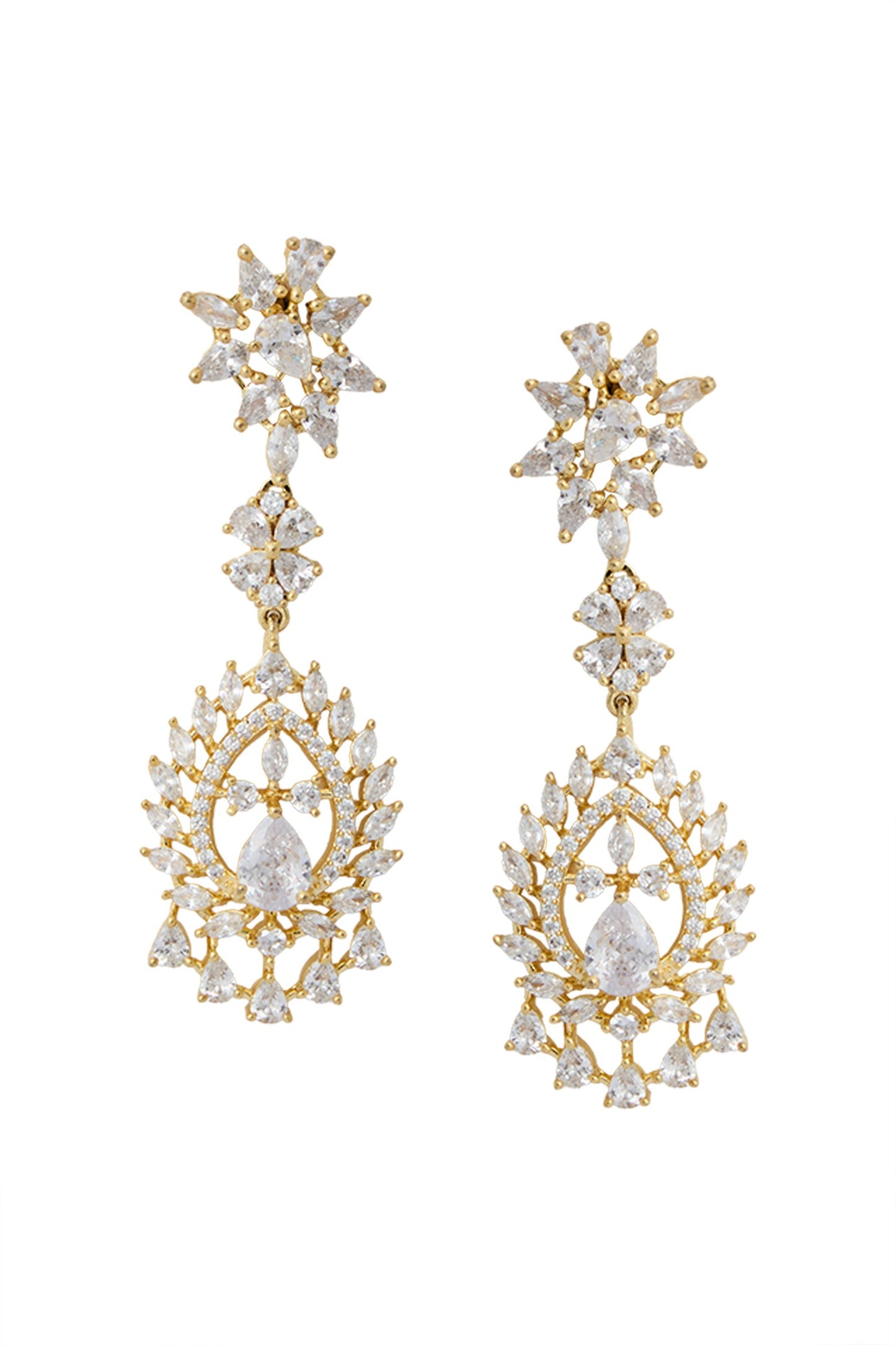 White American Diamond Jewelry Set 