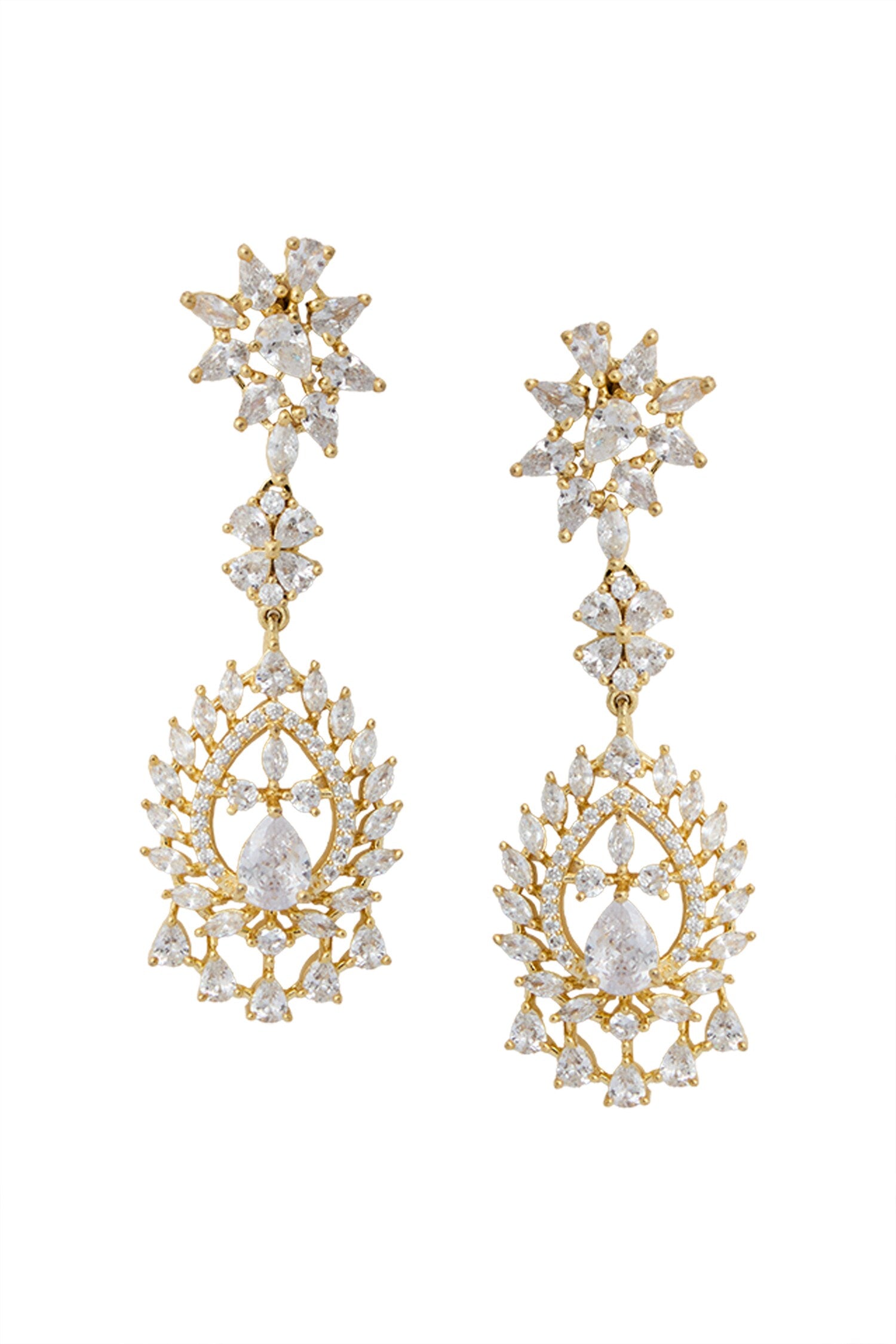 White American Diamond Jewelry Set 
