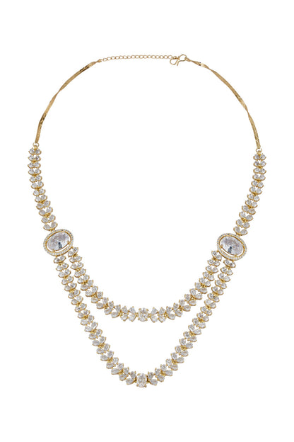 White American Diamond Jewelry Set 