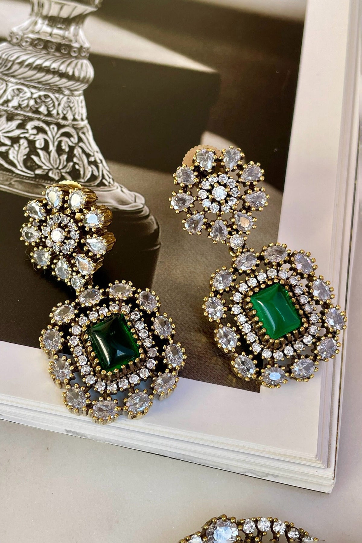Designer Green Necklace & Earring Set 