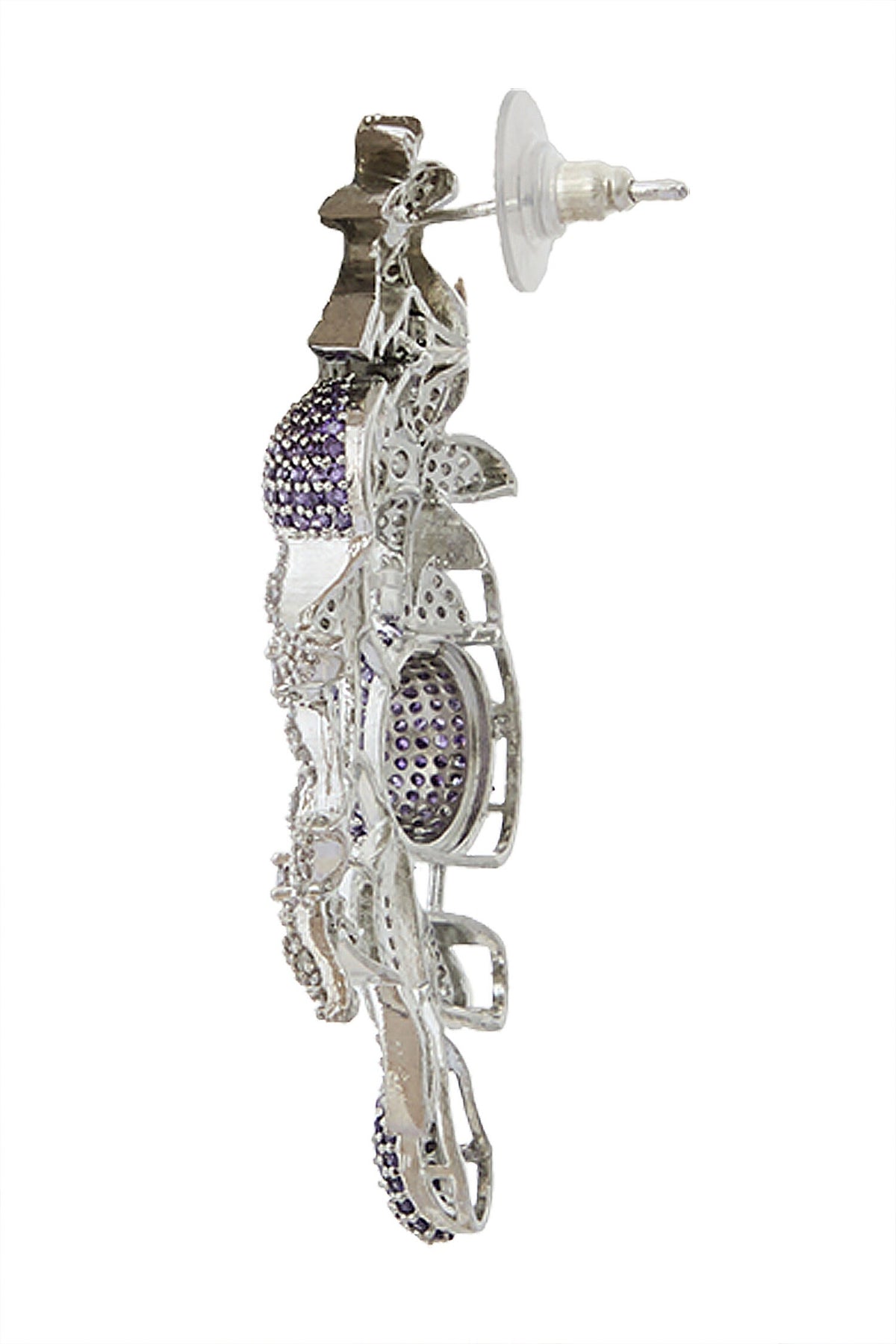 Violet American Diamond Earrings 