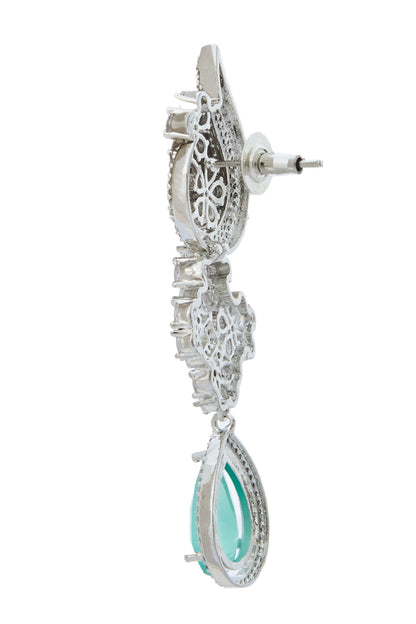 Aqua American Diamond Earrings 