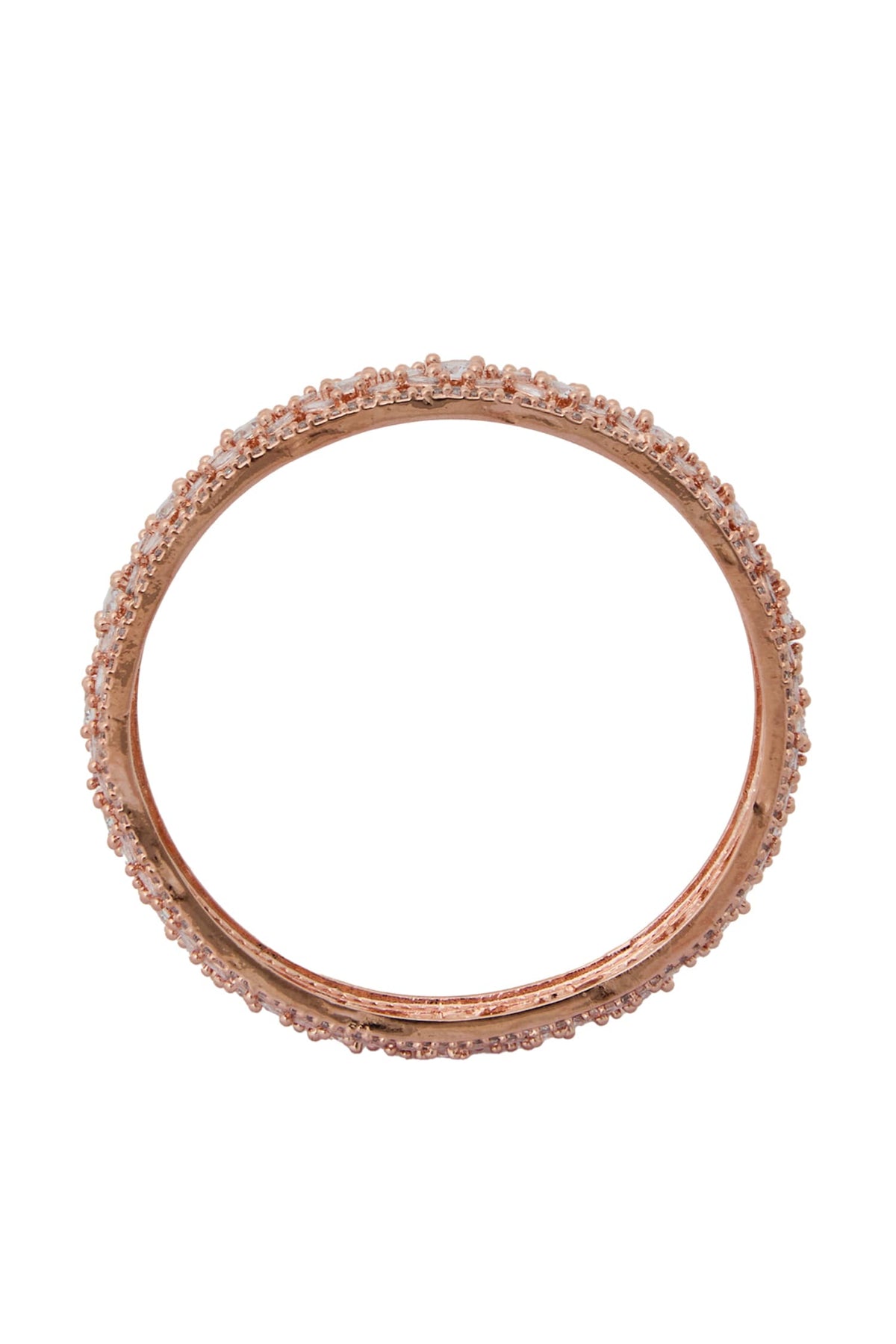 Rose Gold American Diamond Bangles Set 