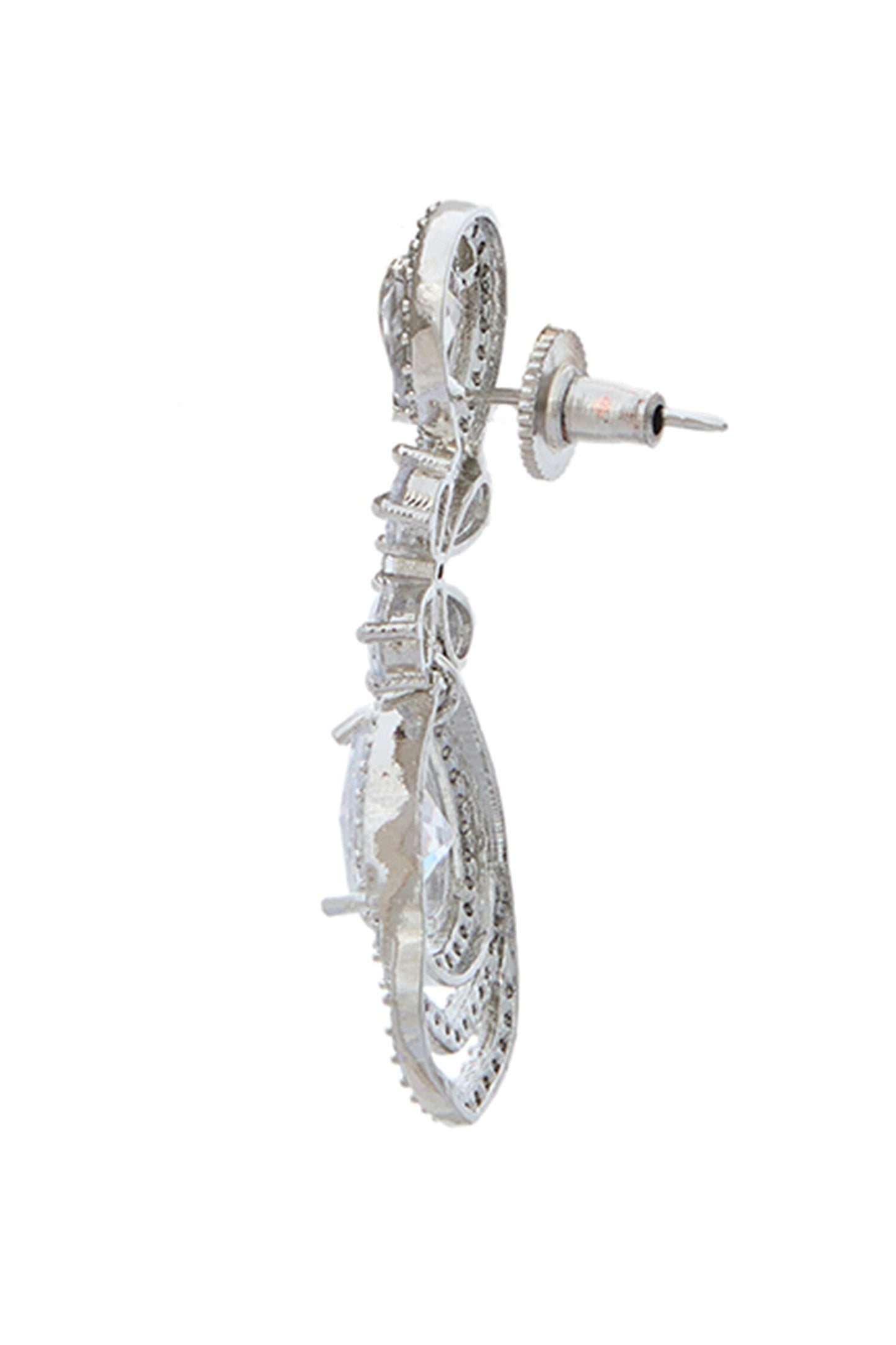 White American Diamond Earrings 
