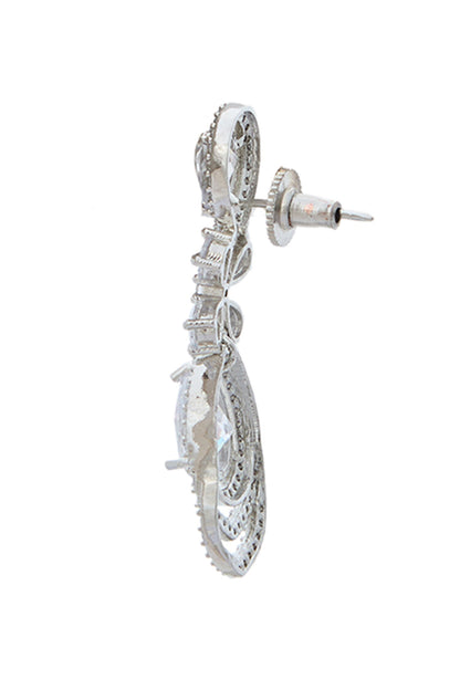 White American Diamond Earrings 
