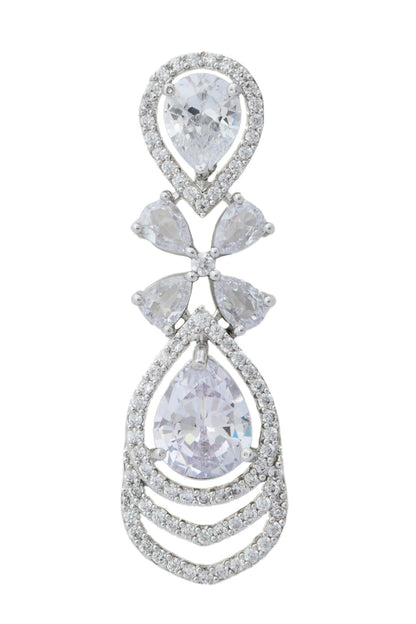 White American Diamond Earrings 