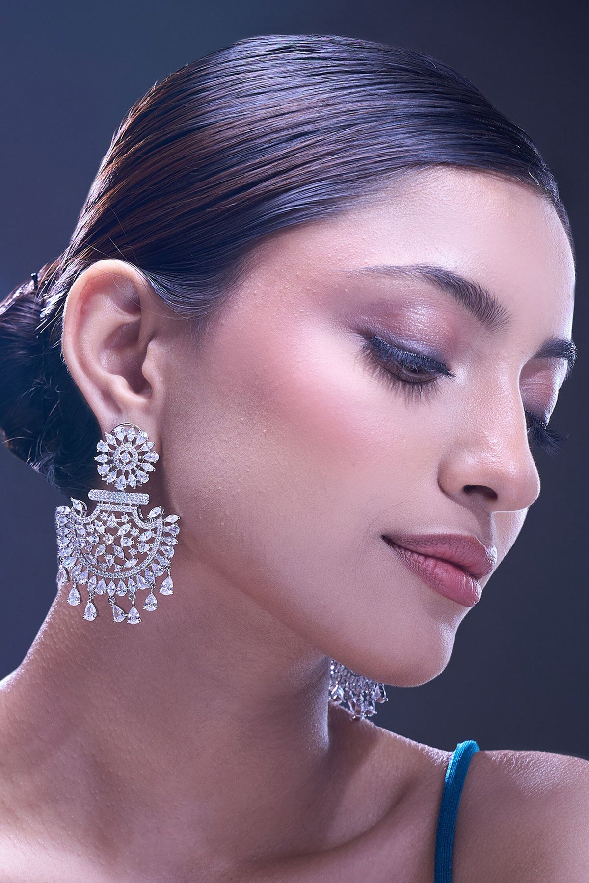 White American Diamond Earrings 