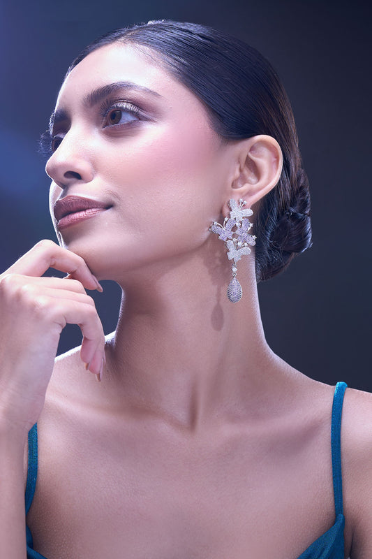 Violet American Diamond Earrings 