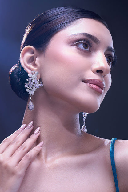Violet American Diamond Earrings 