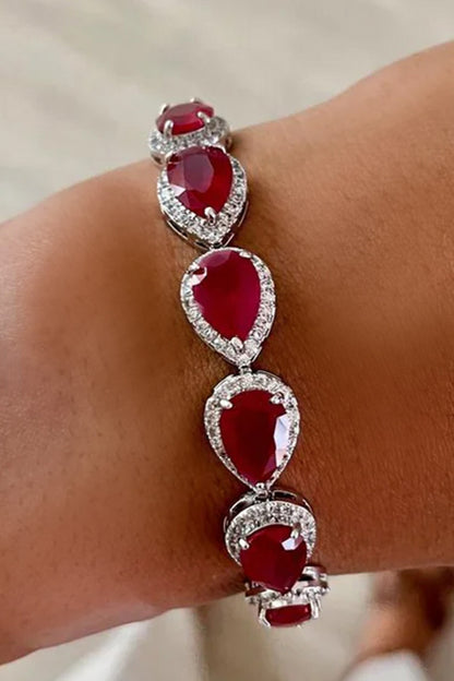 Ruby Infinity Necklace Set 