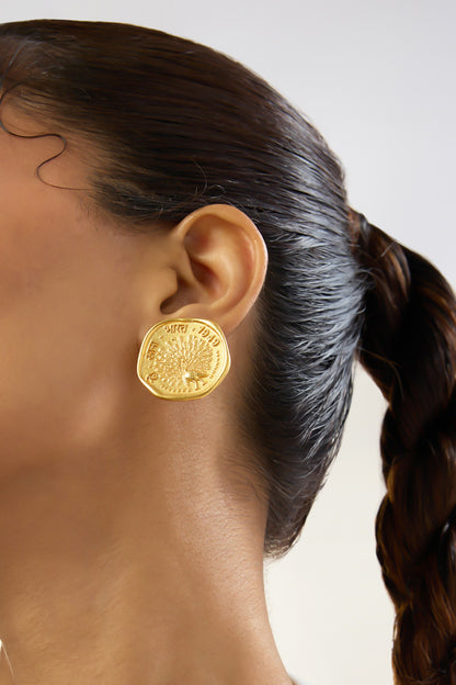Mor Coin Stud Earring 