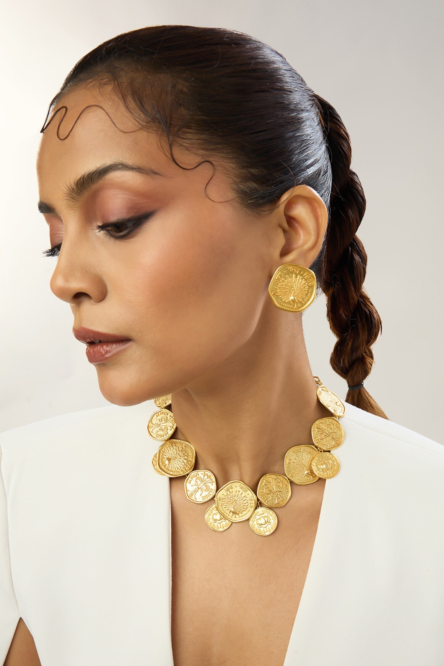 Mor Coin Stud Earring 