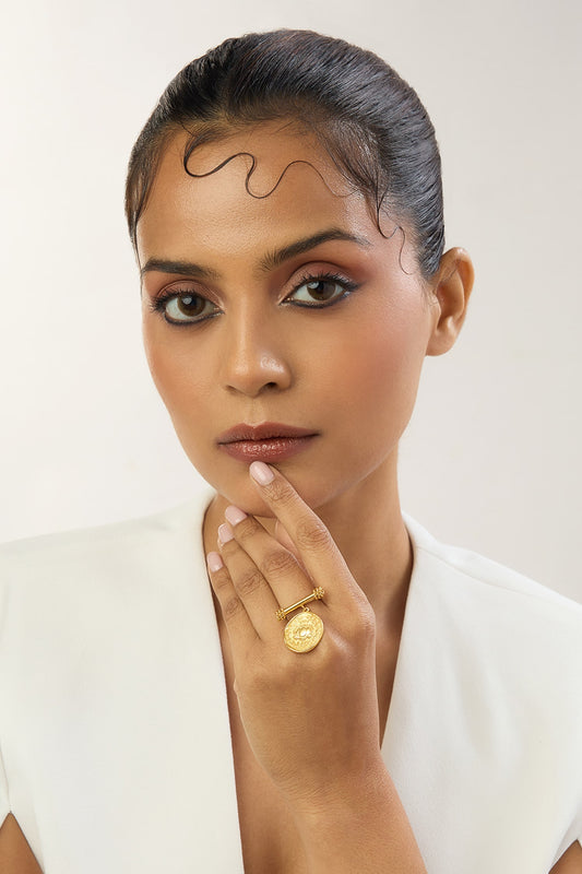 Kamal Ring with 22kt Gold Plating 