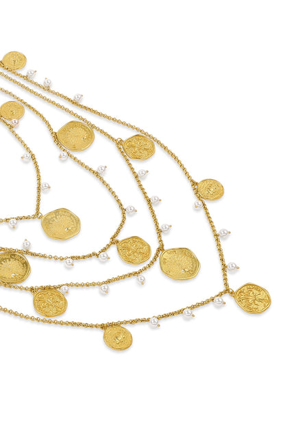 Layered Mor Coin Haar 