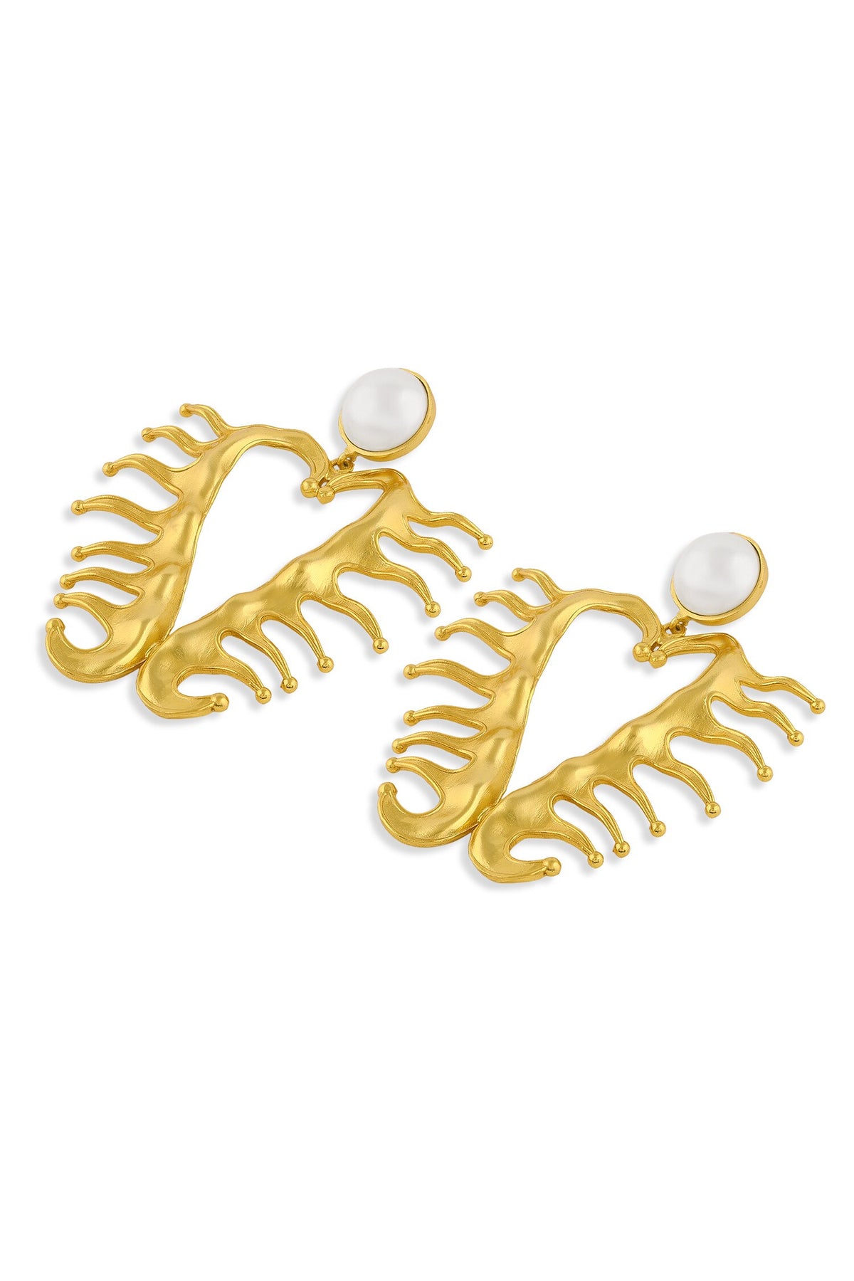 Amour Heart Pearl Earrings 