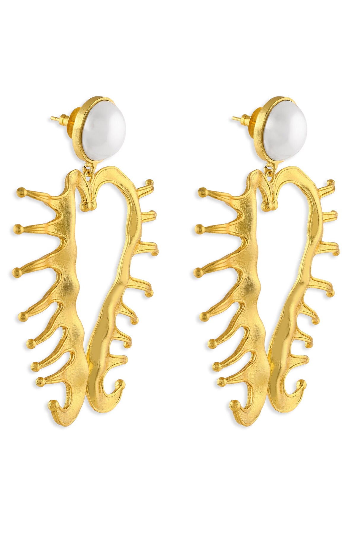 Amour Heart Pearl Earrings 