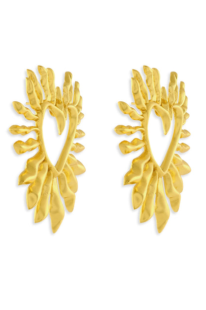 Amour Heart Gold Earrings 