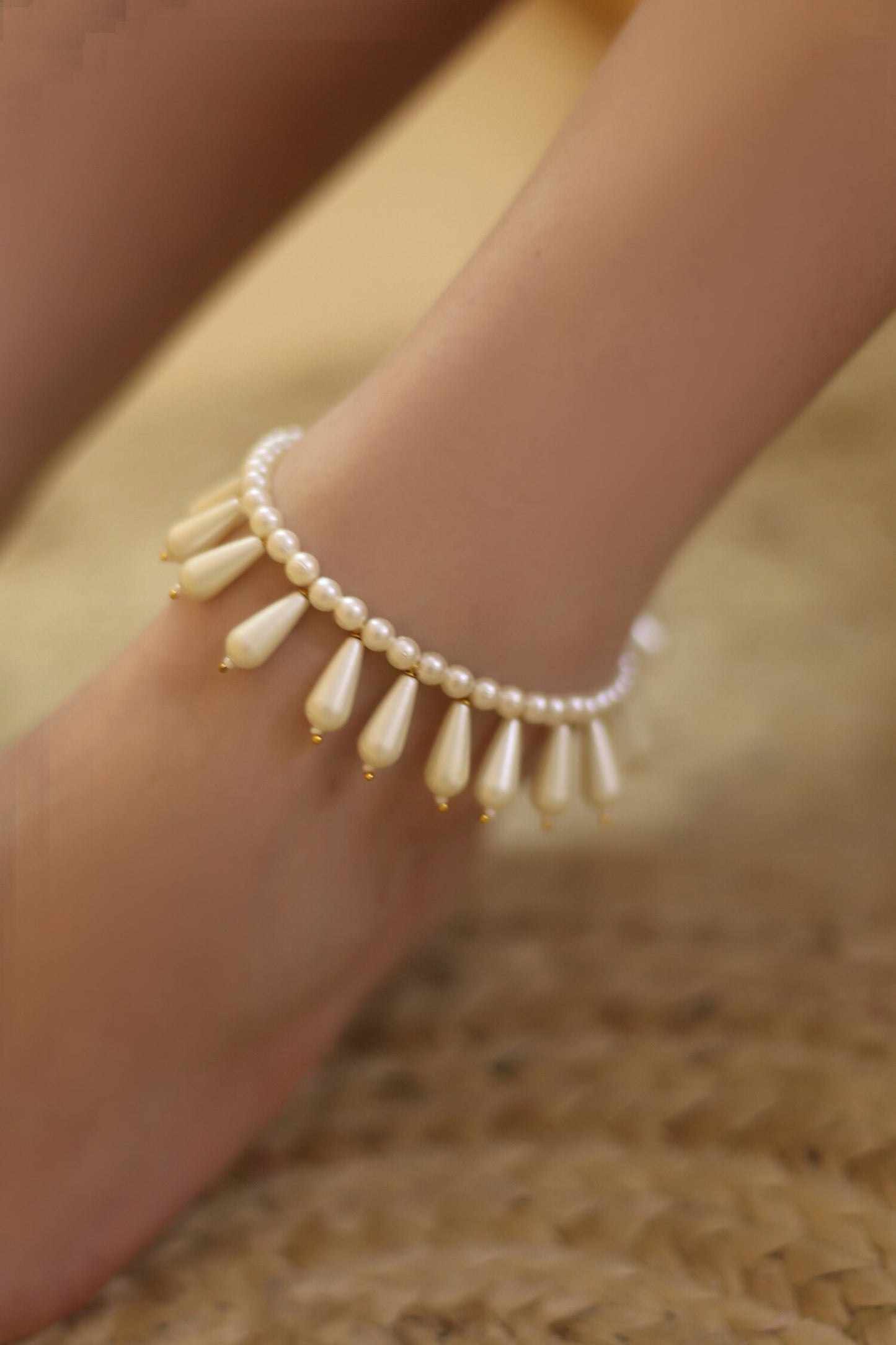 Ivory Dreams Gold-Plated Anklet 