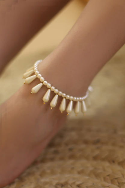 Ivory Dreams Gold-Plated Anklet 