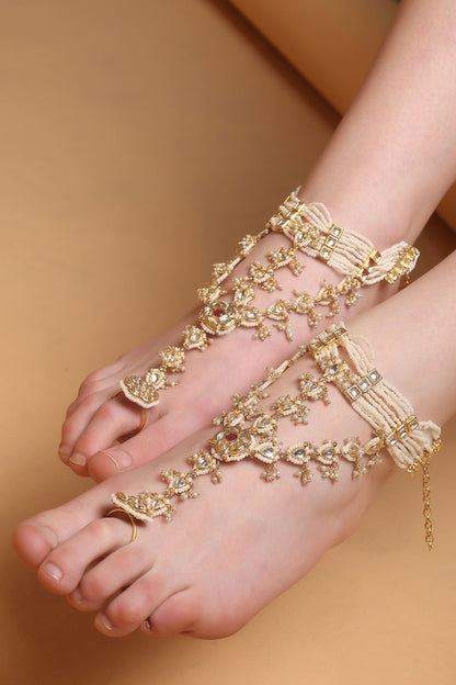 Rosefire Elegance Gold-Plated Anklet 