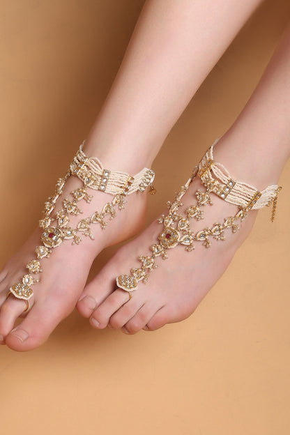 Rosefire Elegance Gold-Plated Anklet 