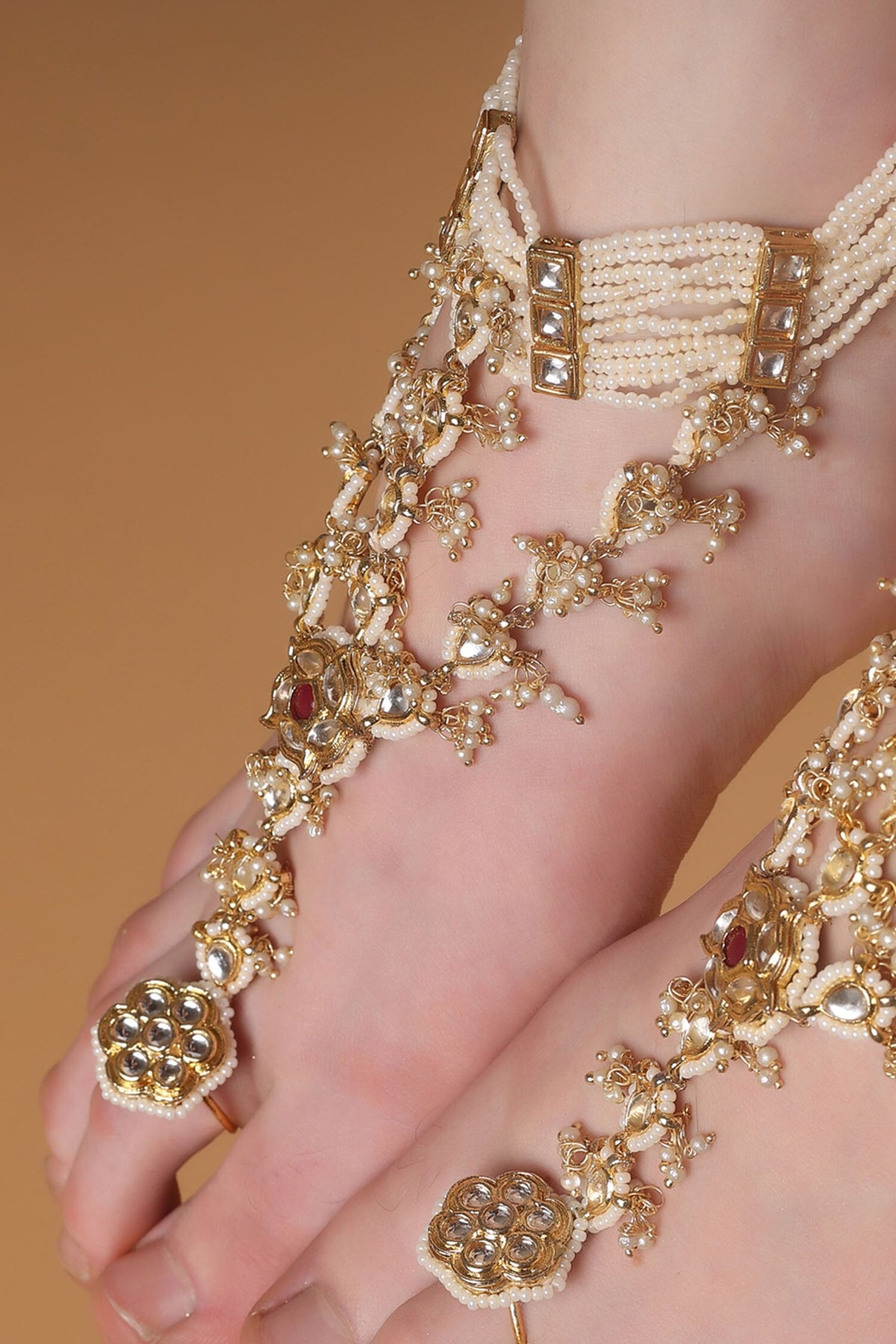 Rosefire Elegance Gold-Plated Anklet 