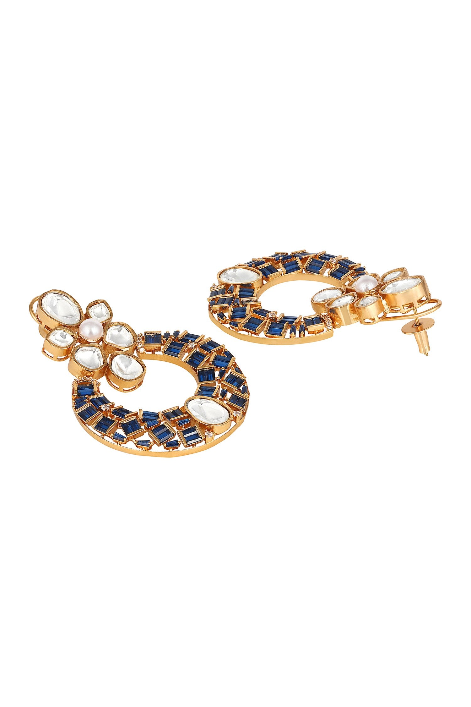 Blue & Gold Designer Earrings 