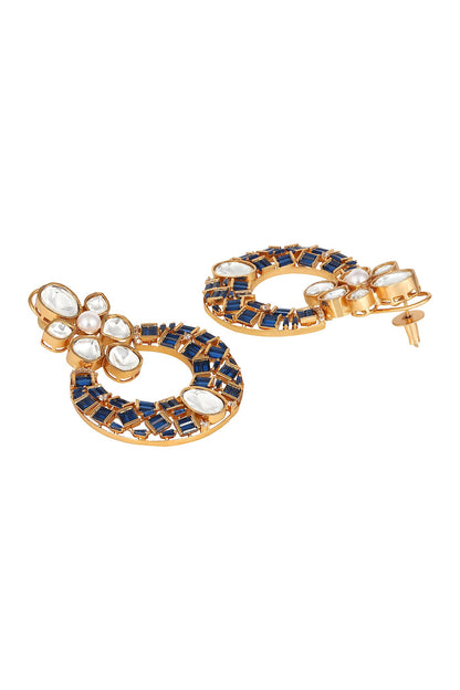 Blue & Gold Designer Earrings 