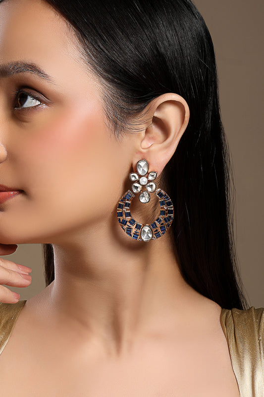Blue & Gold Designer Earrings 