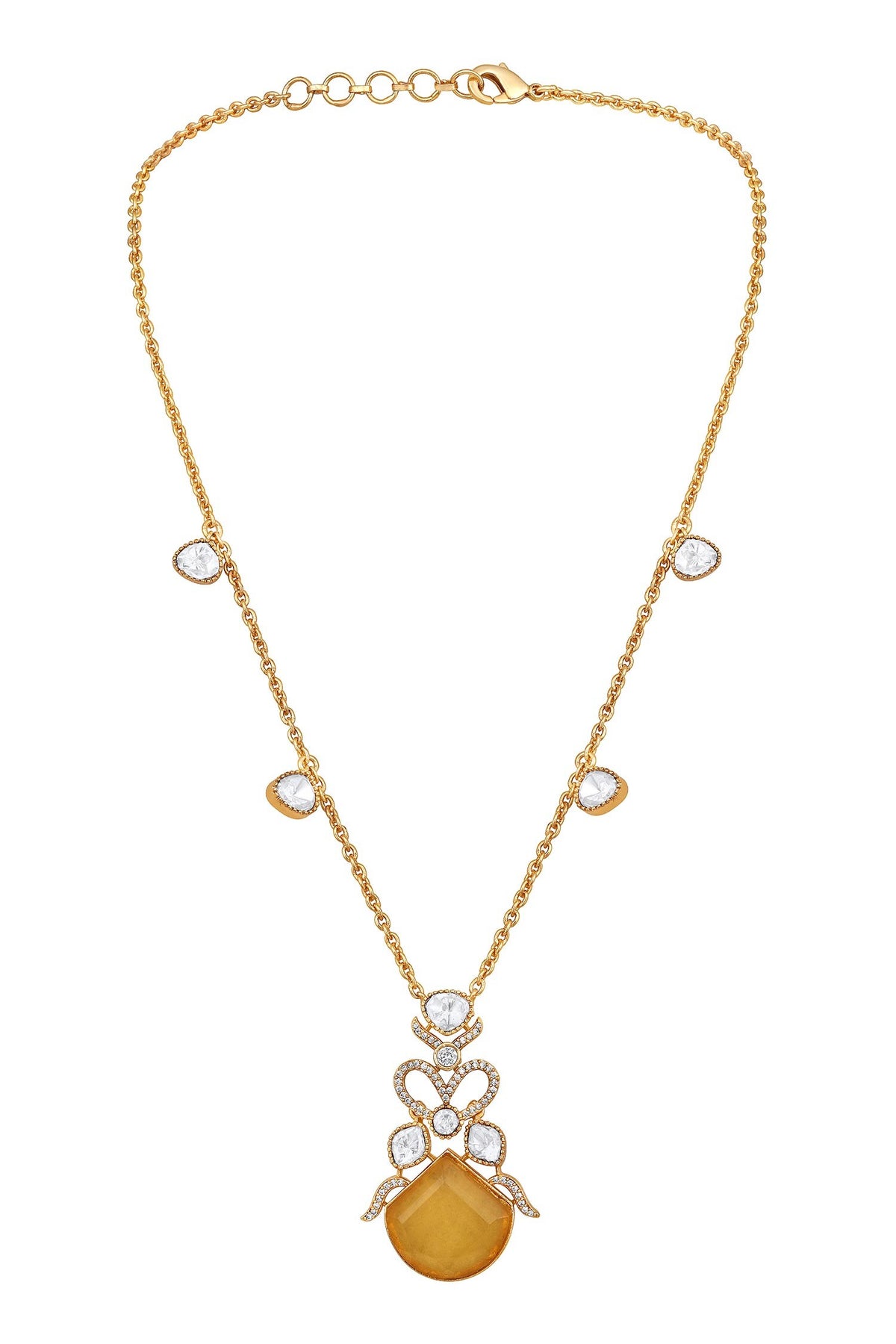 Gold Plated Designer Necklace & Earring Set 