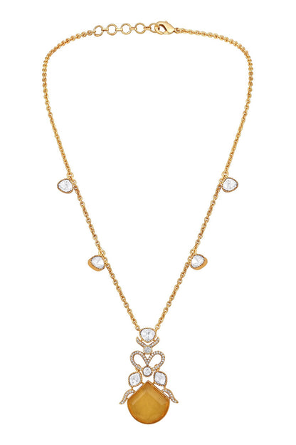Gold Plated Designer Necklace & Earring Set 