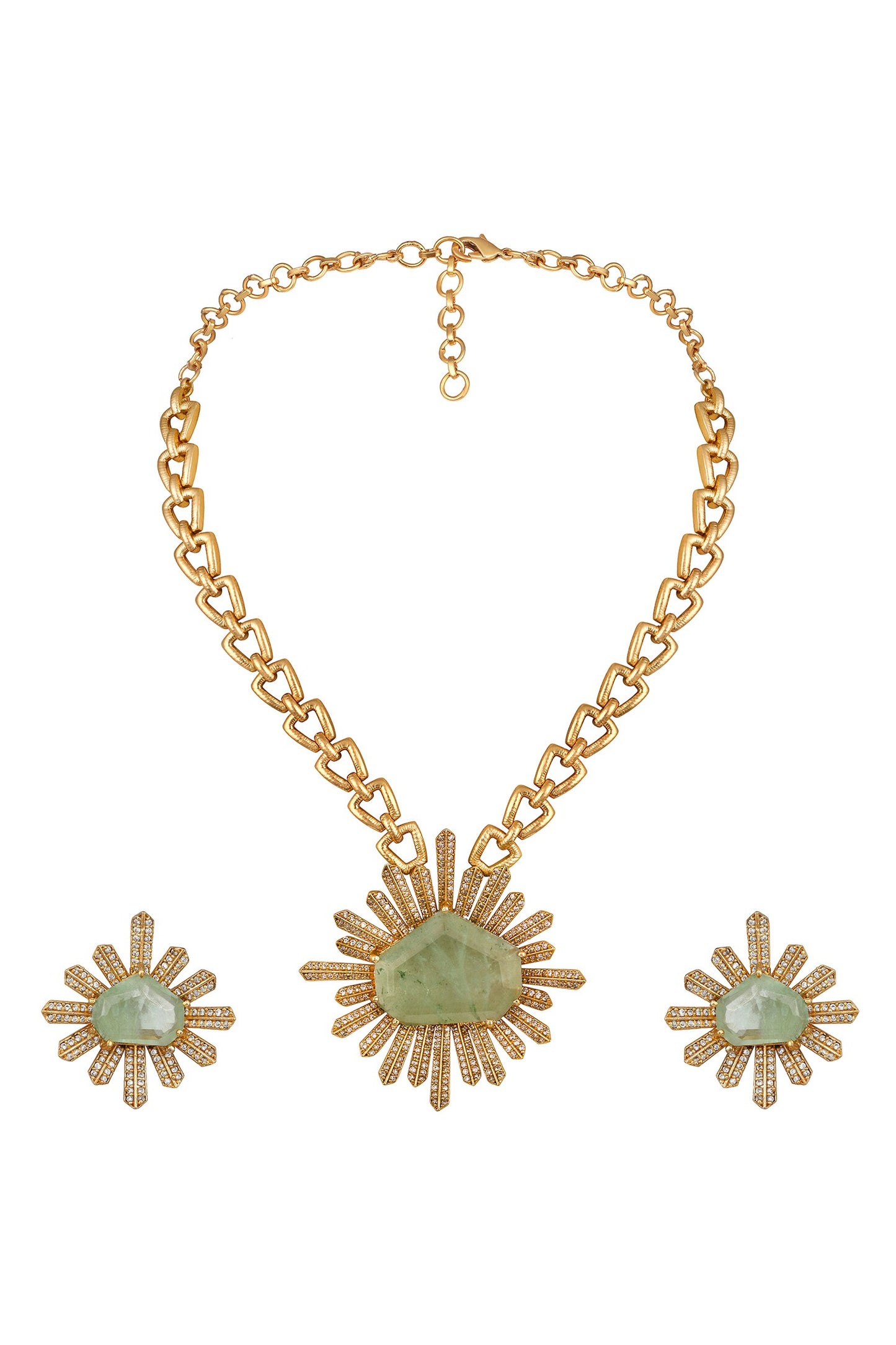 Gold Mint Designer Jewelry Set 