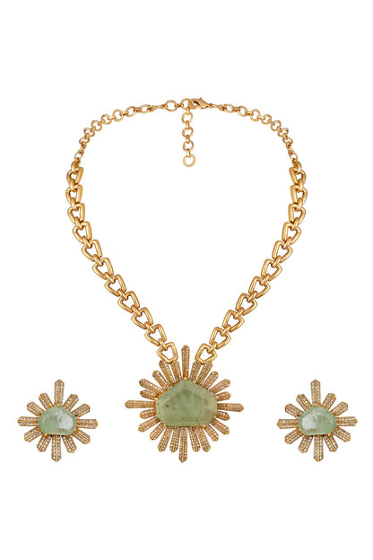Gold Mint Designer Jewelry Set 