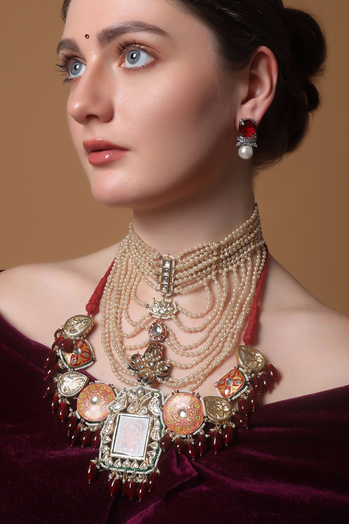 Twilight Blush Haar Pendent Necklace 