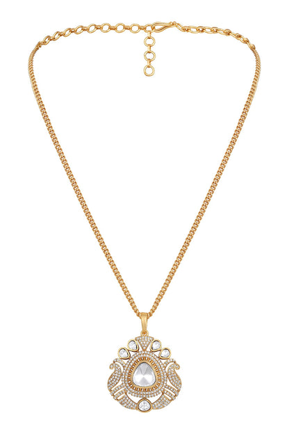 Gold Plated Designer Necklace & Earring Set 