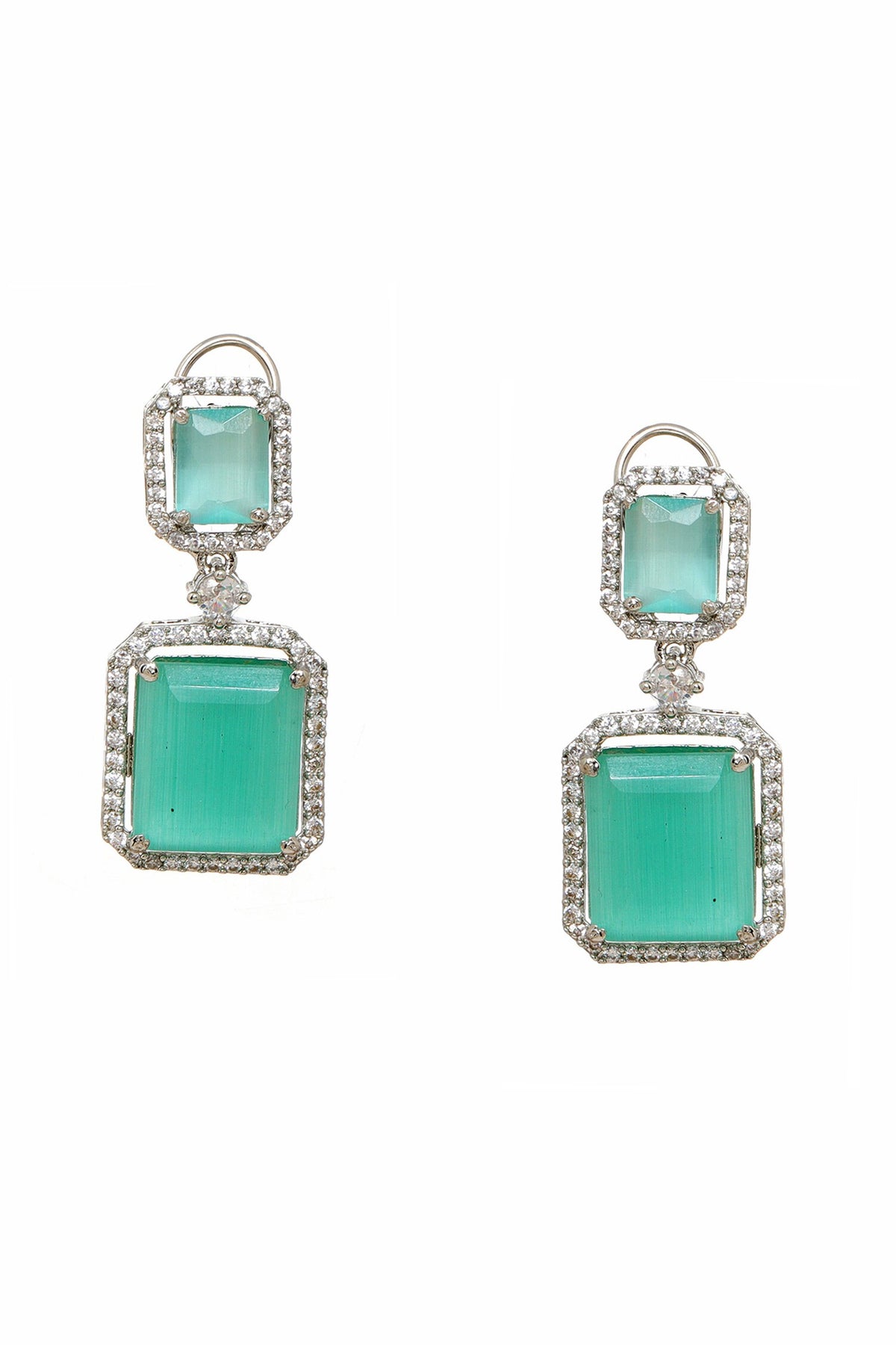 Doublet Green Earrings 