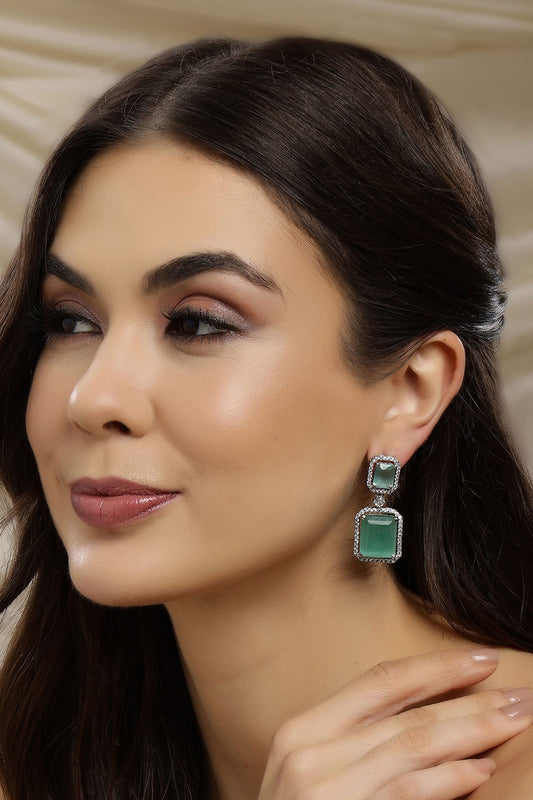 Doublet Green Earrings 