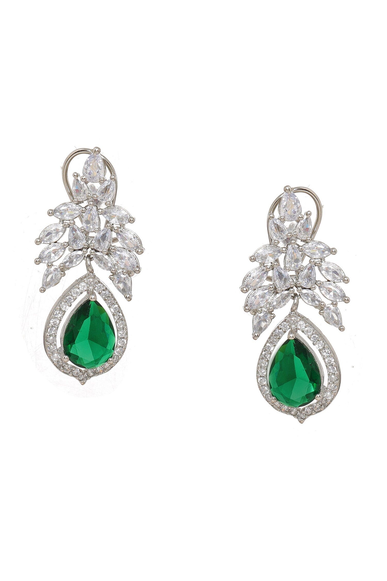 Emerald & Diamond Designer Earrings 