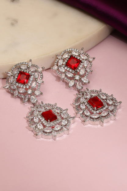 Doublet & Ruby Earrings 