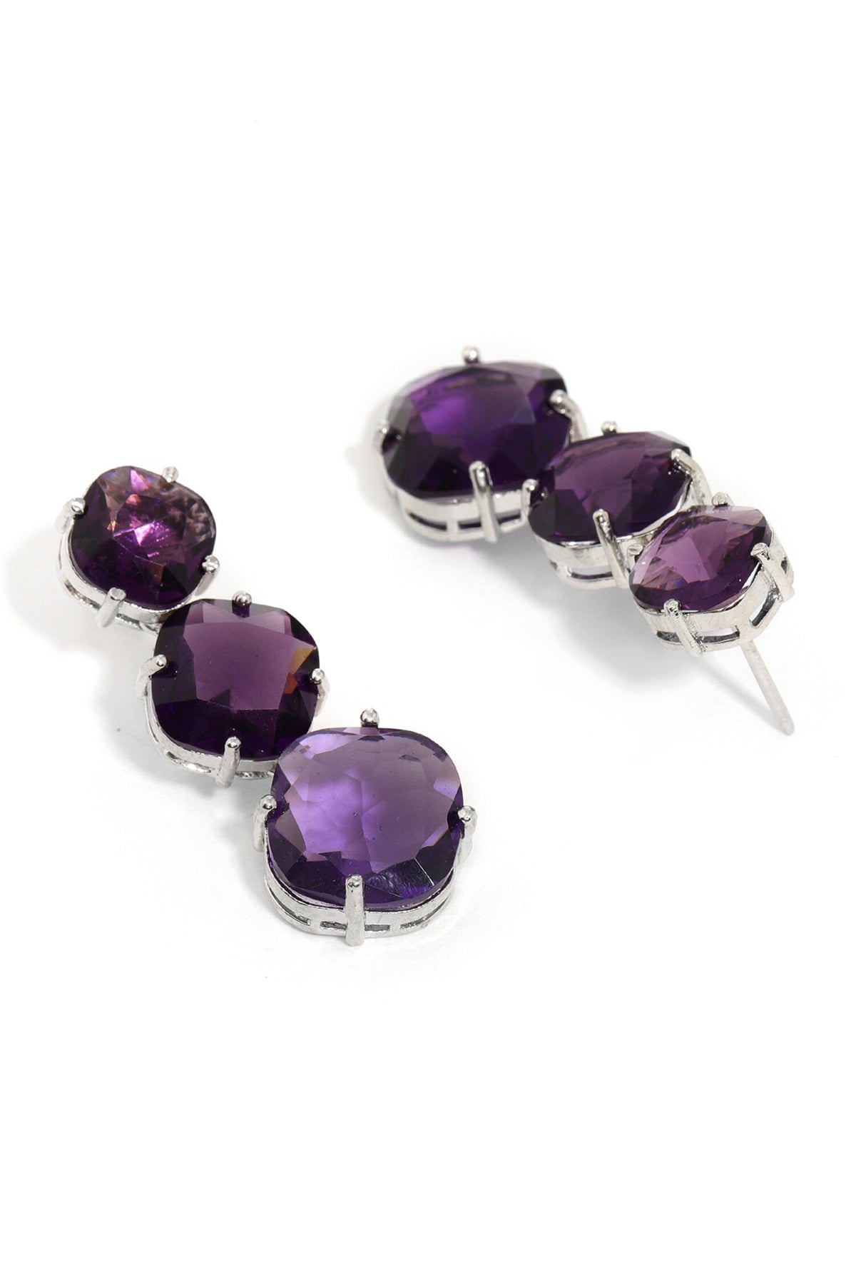 Purple Stone Designer Earrings 