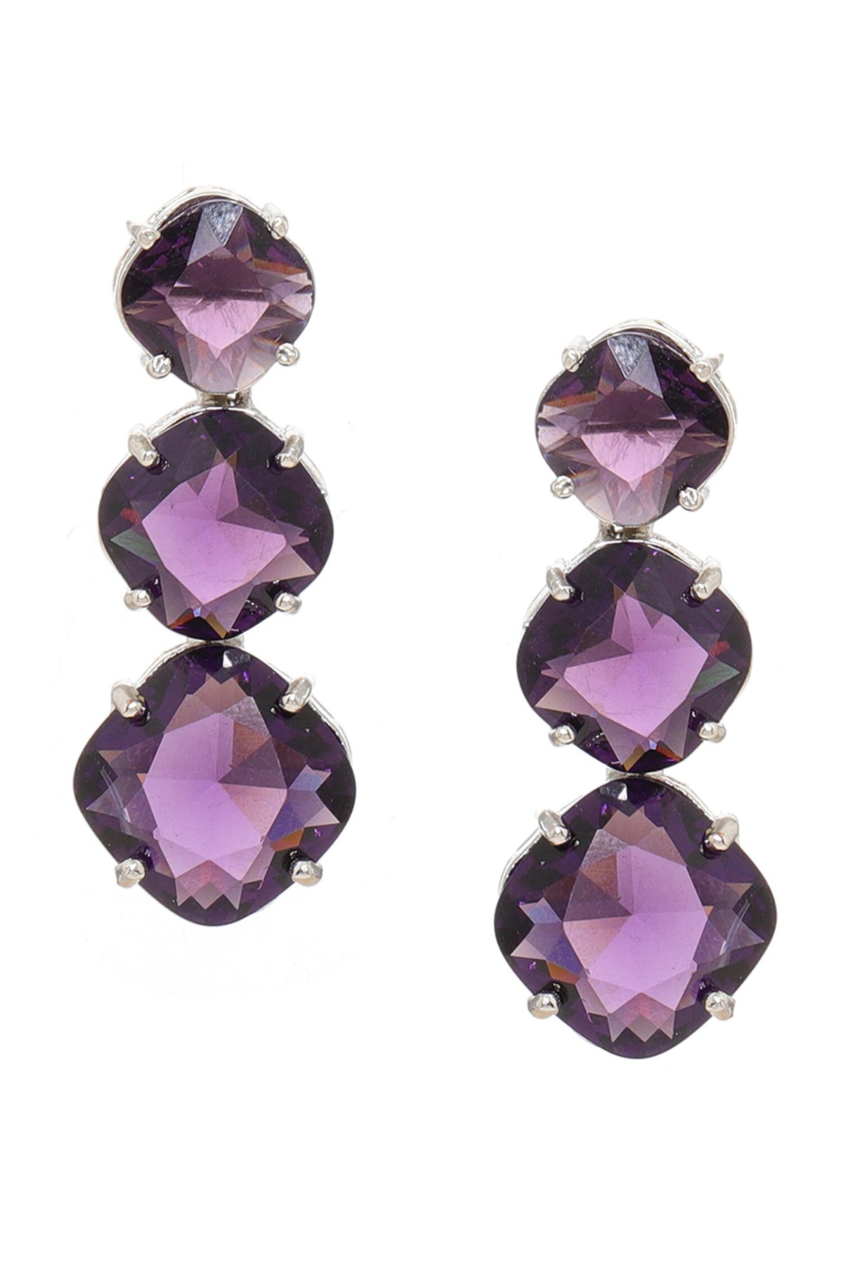 Purple Stone Designer Earrings 