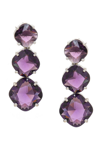 Purple Stone Designer Earrings 